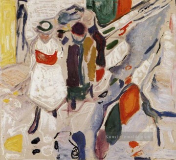 stilfserjoch straße comer see Ölbilder verkaufen - Kinder auf der Straße 1915 Edvard Munch